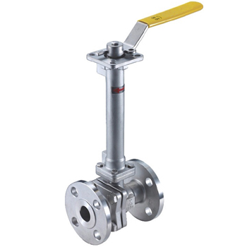 Ultra low temperature two piece ball valve
