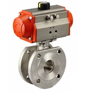 Clip type pneumatic ball valve