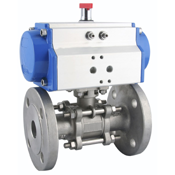 Flange type pneumatic ball valve