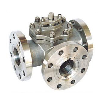 Flange type three way ball valve