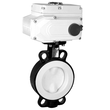 Clip type fluorine lined central butterfly valve