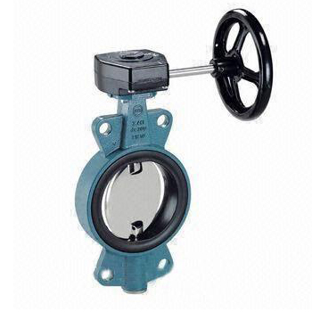 Clip type rubber lined central butterfly valve